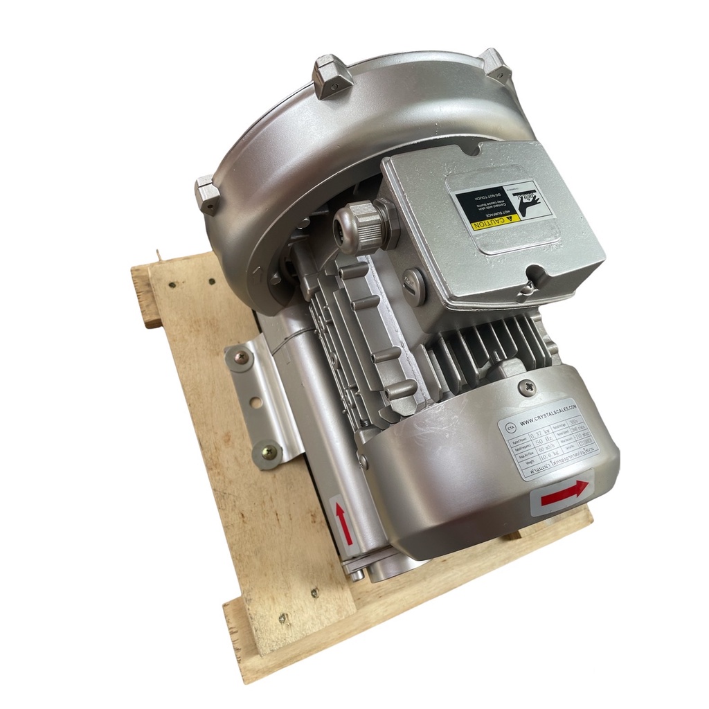พัดลมโบรเวอร์เป่าอากาศ และ ปั๊มลมหอยโข่ง Ring Blower  CTA 340 380 V ขนาด 0.5แรงม้าใช้เติมอากาศในบ่อ 
