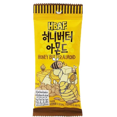 HBAF ฮันนี่ บัตเตอร์ อัลมอนด์ / อัลมอนด์อบรสเนยน้ำผึ้ง ขนมเกาหลี 30g