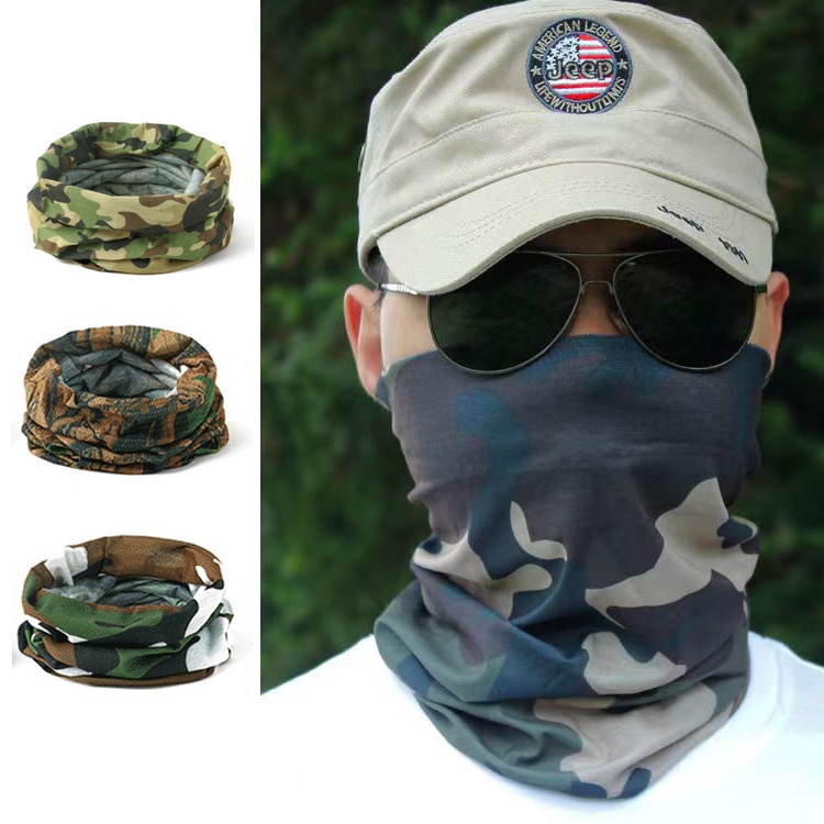 Outdoor Magic Headscarf Camouflage Bib ผู้ชายผู้หญิงหลากหลายขี่จักรยาน Bib คอผ้าพันคอ