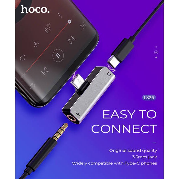 Hoco หัวแปลงDigital Audio Converter For Type-C รุ่น LS26