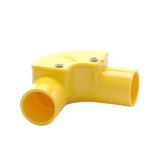 Joints CONNECTOR CURVED 90 H PVC 3/4 INCHES YELLOW SCG Conduit, accessories Electrical work ข้อต่อ ข้อโค้ง 90 ฝาเปิด PVC
