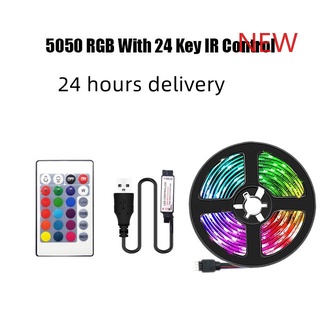 พร้อมส่ง แถบไฟแบ็คไลท์ 5V USB LED 24 คีย์ 5050 RGB TV I+D