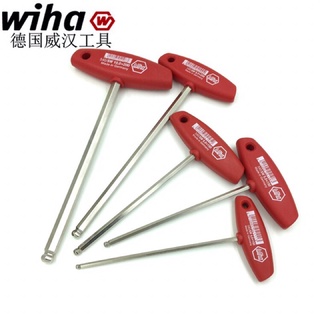 Wiha ลูกลื่นเยอรมนี ด้ามจับตัว T หกเหลี่ยม 540 SW 6.0x150 มม. 8.0x200 มม.