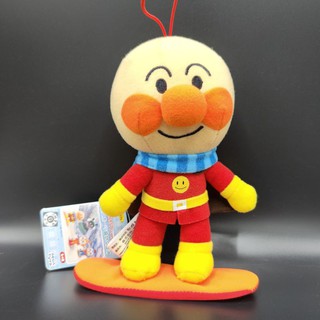 ตุ๊กตา อันปังแมน Anpanman play Surfboard ขนาด8นิ้ว ยืนบนเซริฟ ลิขสิทธิ์แท้ ป้ายห้อย สวยมากๆ