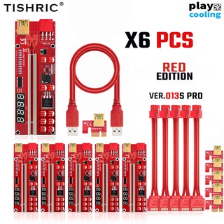 ⛏💰 New Ver.010X/013S PLUS Riser Card PCI-E Gold Edition Set 6 (ไรเซอร์ mining รุ่นล่าสุดสำหรับต่อการ์ดจอชุด 6ชิ้น)