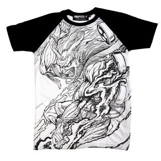 เสื้อยืด แขนสั้น แชปเตอร์วัน ยามิ ลาย ไรจิน ผ้านิ่ม / Raijin The thunder God Yami Chapter One T-shirt