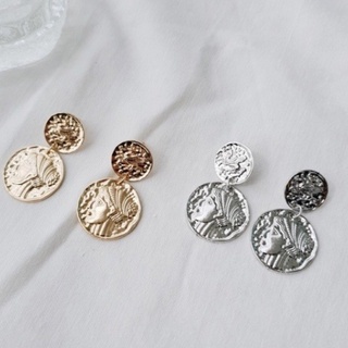 [เหลือ 29.- เก็บโค้ดหน้าร้าน + ใส่โค้ด INCSM3F] TANYA.ACC  ต่างหูรุ่น standard  รูปเหรียญโรมัน