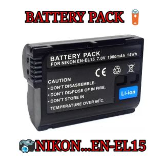 Battery EN-EL15 FOR NIKON D7100,D610,D500,D7200,V1,D750,D810,D800E,...