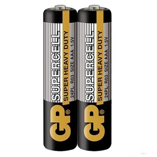 GP Supercell Carbon Zinc ถ่าน AAA 1.5V GP24PLSIS-IS2 แพ็ค 2 ชิ้น ถ่านรีโมท ถ่านไฟฉาย ถ่านนาฬิกา และถ่านของเล่น