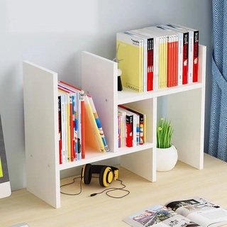 Sunhot 💖💖 ชั้นวางหนังสือบนโต๊ะทำงานปรับเปลี่ยนรูปทรงได้ Small bookshelf