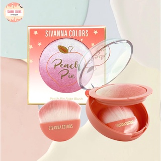 📌 ปัดเเก้ม ทูโทน 🍑🍑 อัพหน้าใสผิวฉ่ำโทนส้มsivanna color peach duo bake blush hf:5045