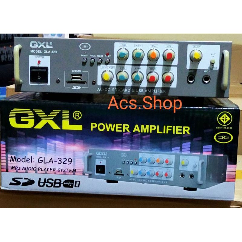 แอมป์ GXL รุ่น GLA-329 (BT/USB/MMC) ใช้ AC DC