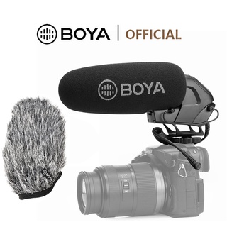 Boya By-Bm3032 ไมโครโฟนคอนเดนเซอร์ เปิด-ปิดอัตโนมัติ สําหรับกล้องถ่ายรูป โทรศัพท์มือถือ