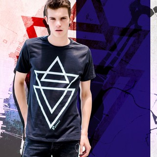 เสื้อยืดขายดี5thave เสื้อยืดแขนสั้น รุ่น Triple TriangleS-3XL