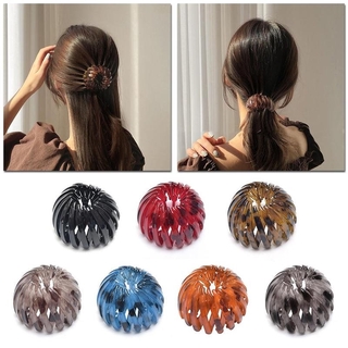 ราคาFashion Leopard Print Hair Clips/Retro Expanding Crystal Hair Claw/Women\'s Hairstyle Tool