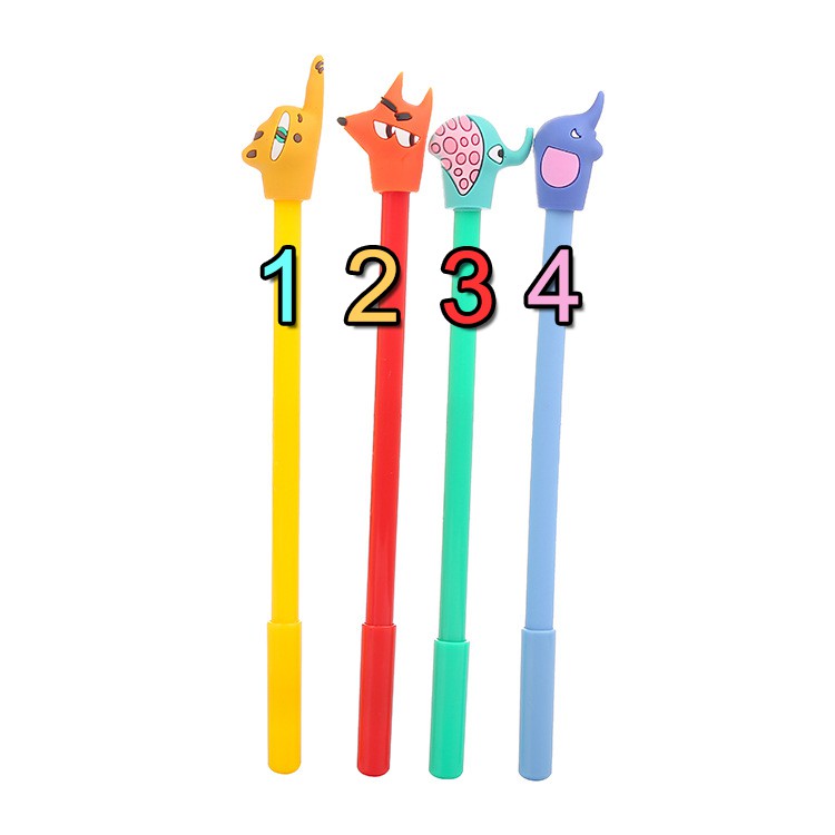 🔥 ปากกาเจลสัตว์จมูกยาว-เจลดำ แท่งละ 4 บาท ✔️พร้อมส่ง (🎲สุ่มสี สุ่มลาย)Ohwow เครื่องเขียน ปากกาเจลหัว