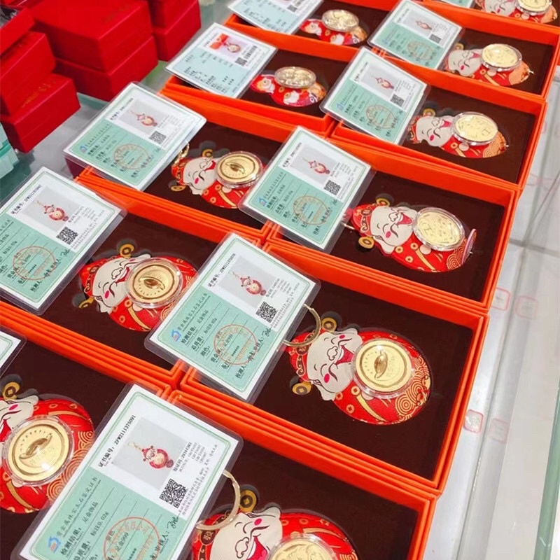 💎พร้อมส่ง🇹🇭 พวงกุญแจ ไฉ่ซิงเอี๊ยะกังหันก้อนทอง+กล่อง+ใบเซอร์ ไฉ่ซิงเอี๊ยะ กังหัน เสริมดวง แก้ชง ปีเถาะ ของขวัญ ปีใหม่ - รูปที่ 5