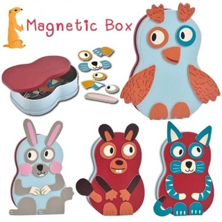 กล่องเหล็กติดแม่เหล็กหน้าสัตว์ Magnetic Box