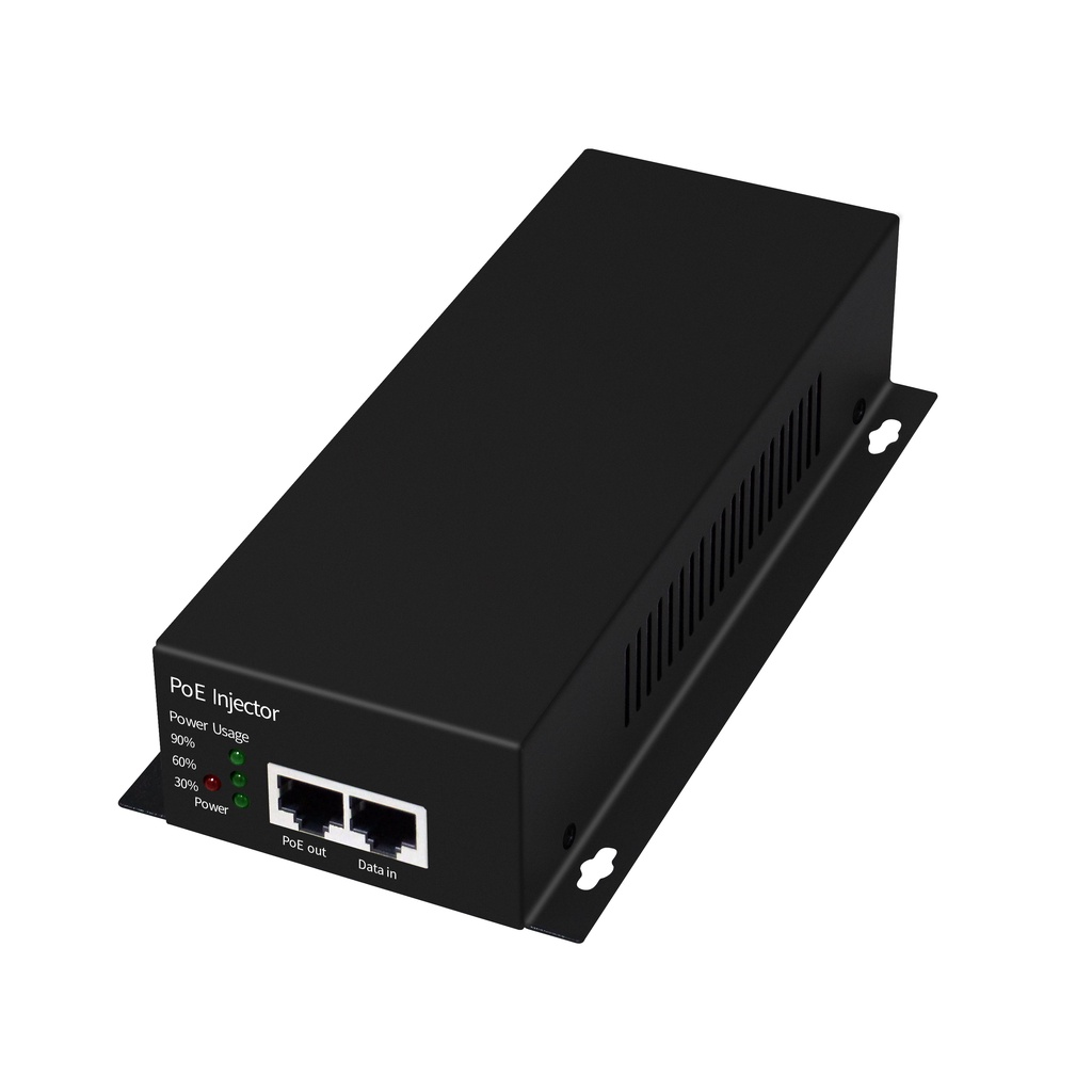 90W เกรดอุตสาหกรรม Gigabit PoE Injector แหล่งจ่ายไฟเครือข่าย 10/100/1000Mbps Gigabit PoE++ หัวฉีด