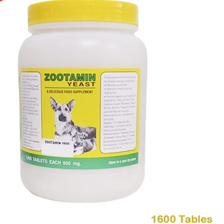 Zootamin ซูตามิน 1,600 เม็ด (เหลือง) วิตามินรวมสุนัข บำรุงสุขภาพ ขนสวยงาม ช่วยเจริญอาหาร