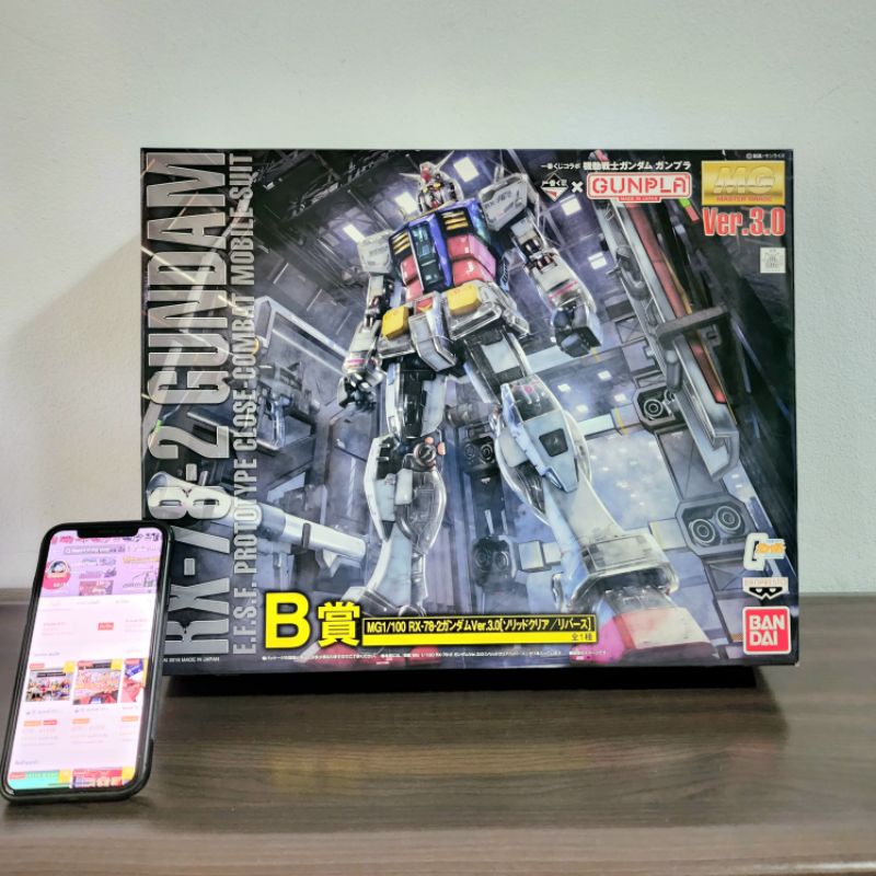 🤖💯 หุ่นยนต์ กันพลา กันดั้ม งานจับฉลาก รางวัล B Ichiban Kuji MG RX-78-2 Gundam Ver. 3.0 [Solid Clear / Reverse] ของแท้