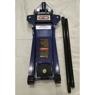 แม่แรงตะเข้ 3.5ตัน (โหลดเตี้ย) 2สูบ SPINN Dual Pump Hydraulic Jack 3.5TON (1ตัว)