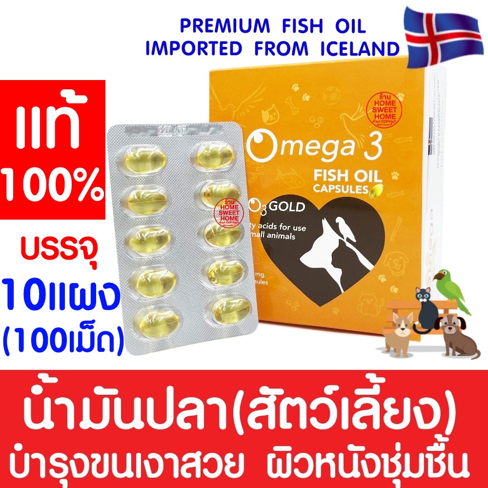 *ค่าส่งถูก* โอทรีโกลด์ O3gold น้ำมันปลา (1กล่อง10แผง) O3 gold วิตามิน บำรุงผิว บำรุงขน แก้ขนร่วง สุน