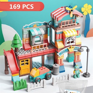 ของเล่นตัวต่อเลโก้ Duplo House Castal Big Particles เสริมการศึกษา สําหรับเด็ก 169 ชิ้น