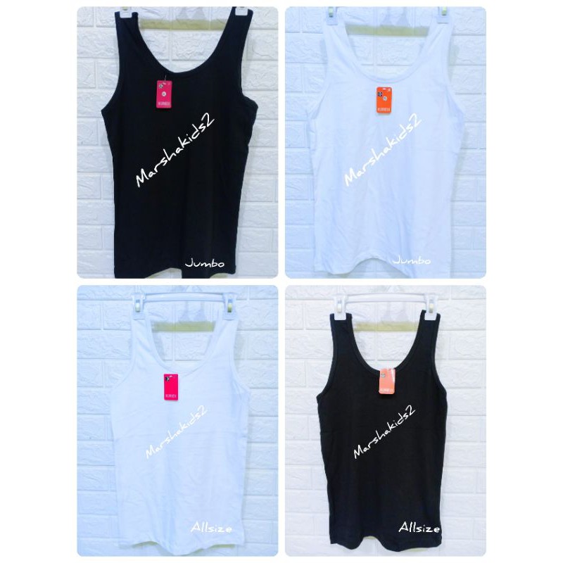 KIREI TANKTOP ทุกขนาด & XXL JUMBO WHITE BLACK TANKTOP JUMBO TANKTOP