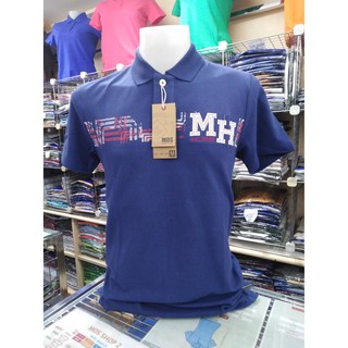 เสื้อโปโลแฟชั่นมอส MMB-0122-NB-กรม