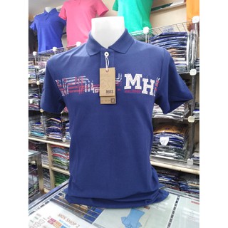 เสื้อโปโลแฟชั่นมอส MMB-0122-NB-กรม