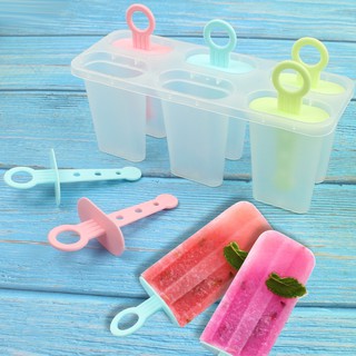 sale!!!   แม่พิมพ์ทำไอศครีมแท่ง 6 ช่อง (1 ชุด) คละสี รุ่น Ice-cream-maker-stick-04a-Sellzone