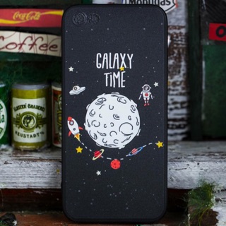 เคสลายอวกาศ galaxyสีดำ ลายนักบินอวกาศ