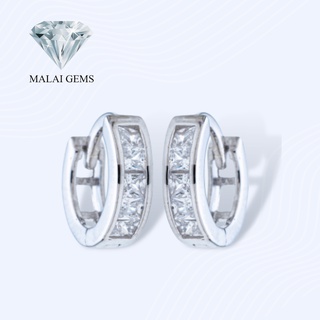 Malai Gems ต่างหูเพชร เงินแท้ Silver 925 เพชรสวิส CZ เคลือบทองคำขาว รุ่น 225-E20172  แถมกล่อง ต่างหูCZ ต่างหูเงินแท้