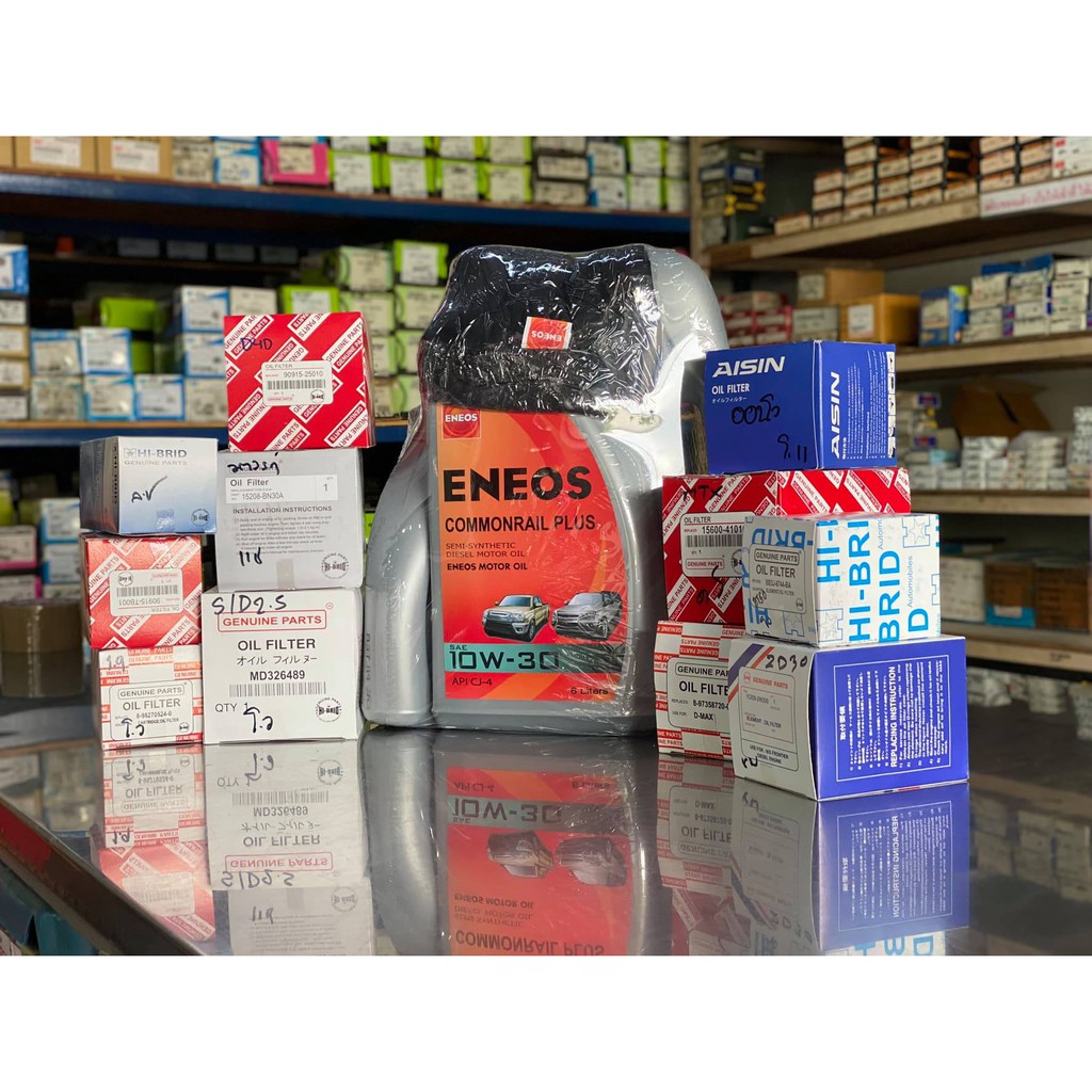 คุ้มค่าที่สุด ENEOS น้ำมันเครื่อง COMMONRAIL PLUS CJ ดีเซล 10W-30 6 ลิตร แถมฟรี 1 ลิตร + ฟรี เสื้อยื