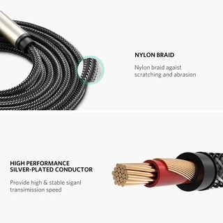 UGREEN รุ่น AV127 แจ๊คต่อสัญญาณ AUX 3.5mm to 6.35mm Aux Adapter Cable สายยาว 1-5 เมตร