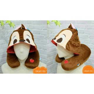 (ลิขสิทธิ์แท้ ส่งฟรี) หมอนรองคอ ชิป Chip ชิป แอนด์ เดล Chip and Dale