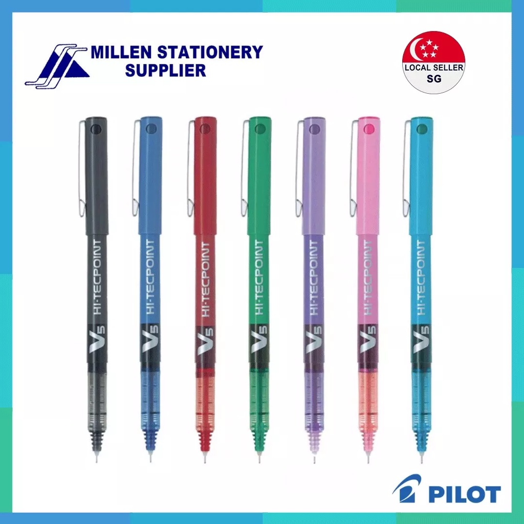 ปากกา Pilot V5 Hi-Tecpoint Ink (แพ็ค 5 / 7) [Millen Stationery]