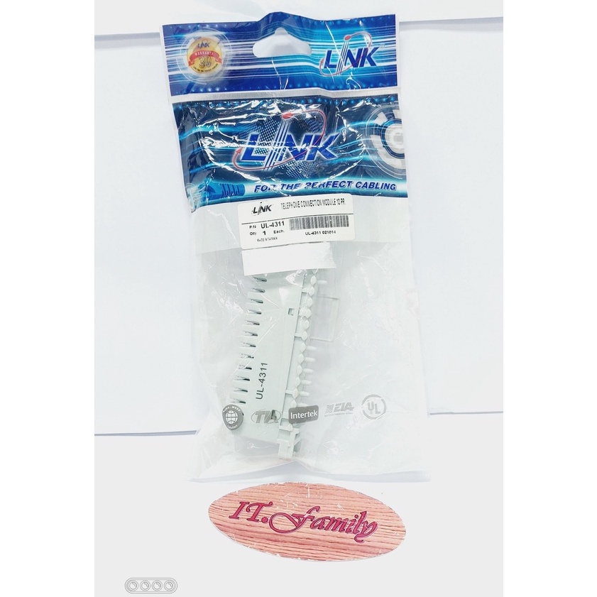 TELEPHONE CONNECTION MODULE 10 Pair (TOT Spec # OES 002 001 02) เทอร์มินอลโทรศัพท์สีเทา UL-4311 (ออก