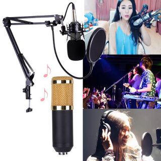 ไมค์ ไมค์อัดเสียง คอนเดนเซอร์ Pro Condenser Mic Microphone BM800 พร้อม ขาตั้งไมค์โครโฟน และอุปกรณ์เสริม