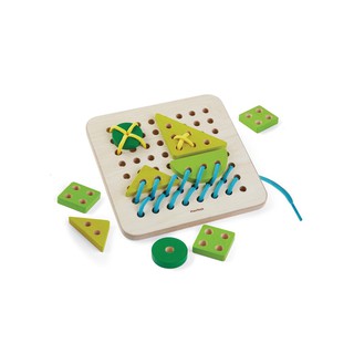 PlanToys 5372 Lacing Board ของเล่นบอร์ดไม้ร้อย