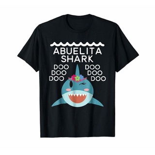 [S-5XL]เสื้อเชิ้ต Gildan | เสื้อยืด พิมพ์ลาย Abuelita Shark Matching Family