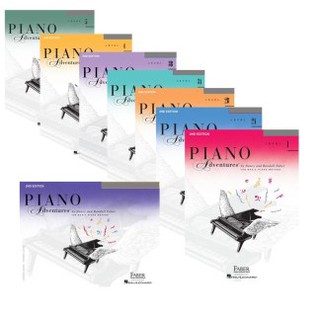 หนังสือแบบเรียนเปียโน Piano Adventures มีทุก Level: Primer, 1, 2A, 2B, 3A, 3B, 4, 5