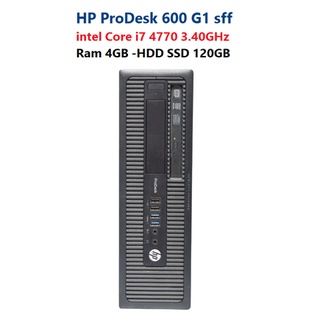 HP ProDesk 600 G1 sff -intel Core i7 4770 3.40GHz -Ram 4GB -HDD SSD 120GB