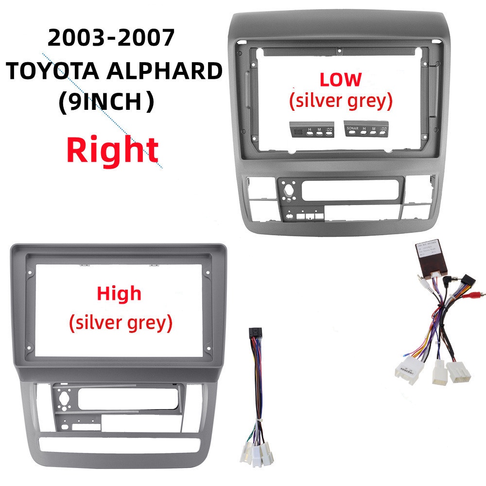 Fascia กรอบสายเคเบิลวิทยุรถยนต์ สําหรับ TOYOTA Alphard 10 Serices Vellfire 2003-2007