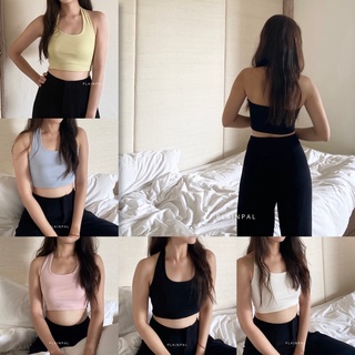 Vivid crop top (5 colors) | Plainpal เสื้อคล้องคอ เสื้อครอป เสื้อกล้าม #PPCT008