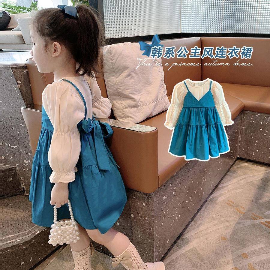 walibaby 148 พร้อมส่ง ชุดเดรสแขนยาวสำหรับเด็กผู้หญิง