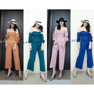 BendA shoulder-off JumpSuiT