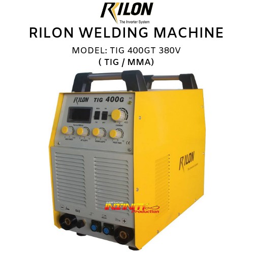 RILON TIG 400GT ตู้เชื่อมอาร์กอน INVERTER  380V IGBT 2ระบบ ( TIG / MMA )