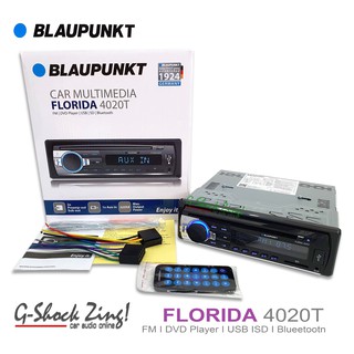 BLAUPUNKT เครื่องเล่นวิทยุติดรถยนต์ 1ดิน/1DIN รองรับฟังชั่น FM/DVD Player/USB/SD Card/ BLAUPUNKT รุ่น FLORIDA 4020T